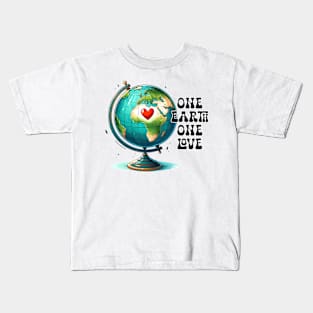 One Earth One Love Kids T-Shirt